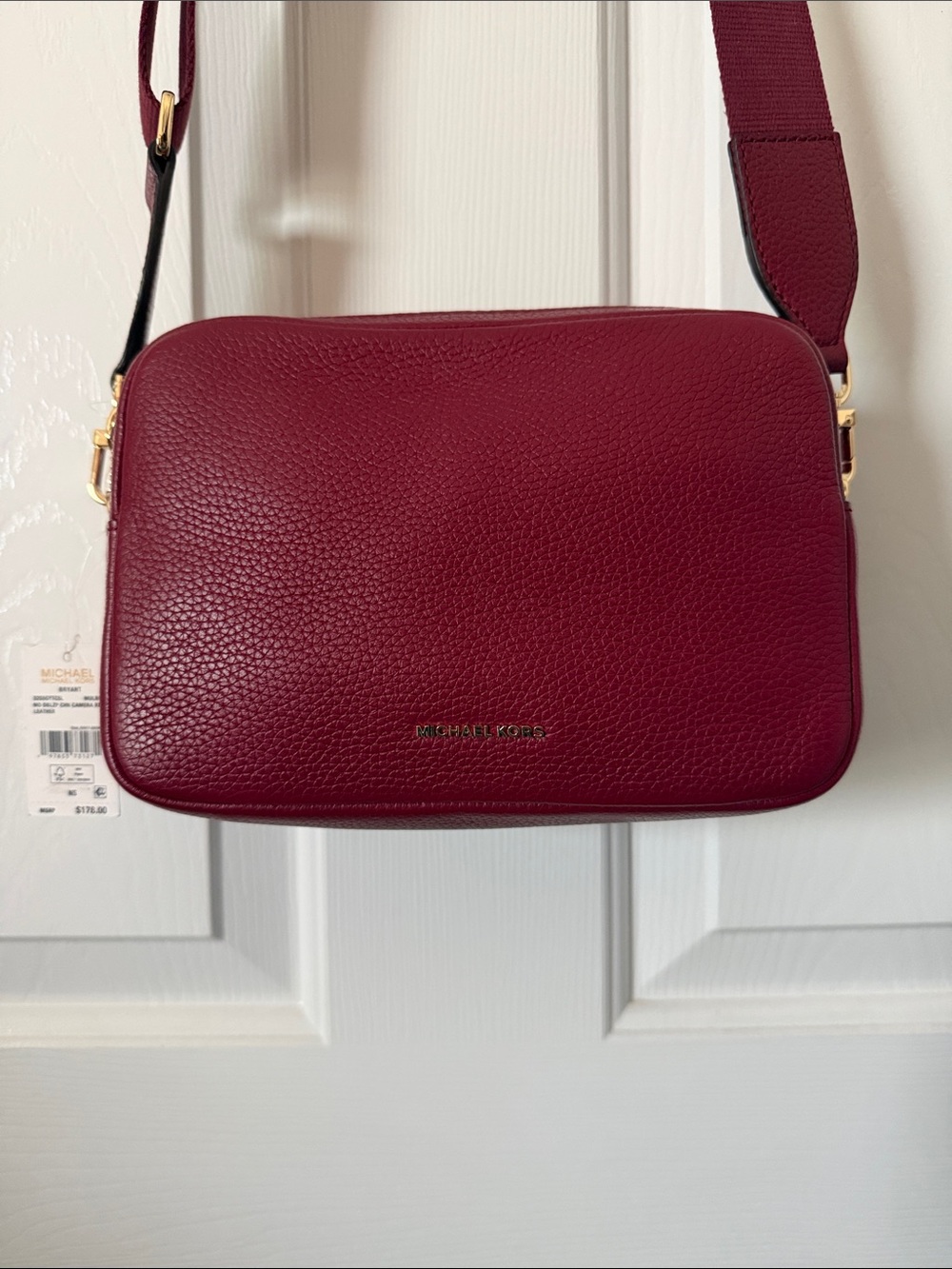 Michael Kors Pebbled Leather Crossbody in Mulberry